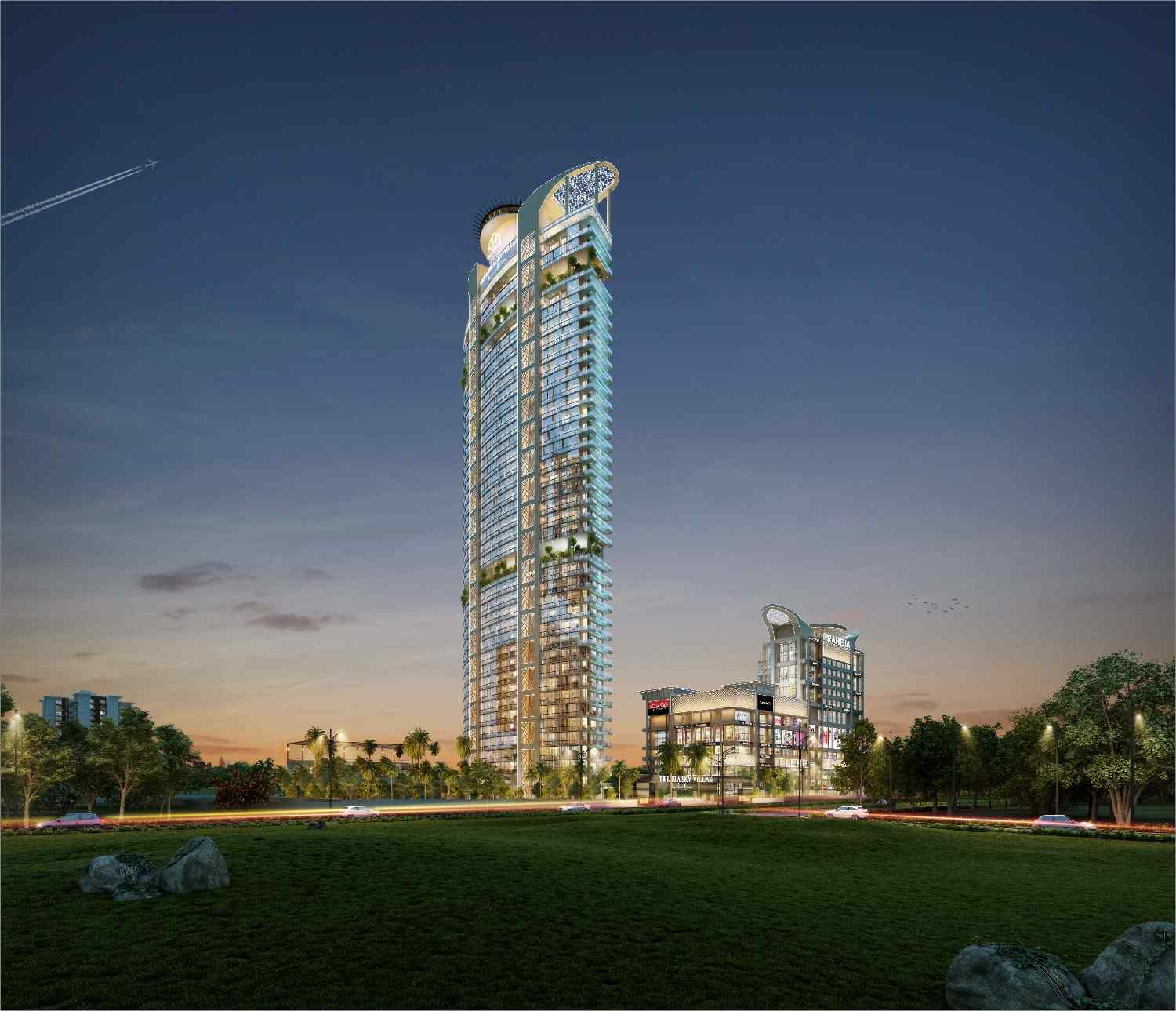 Delhi Mall night facade